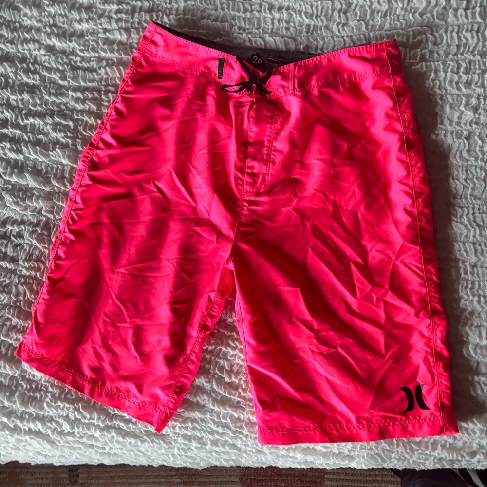 Hurley men’s swim trunks hot pink size 28
